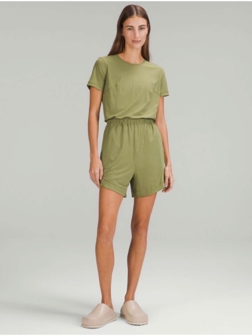 Lululemon high neck romper in green size 6